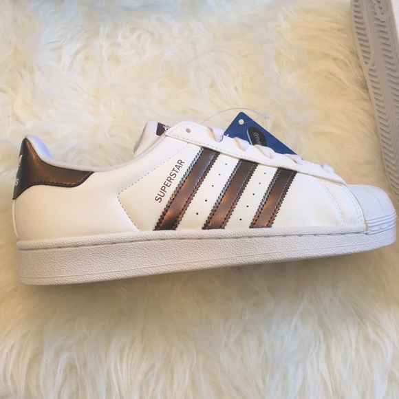 adidas superstar bronze stripe